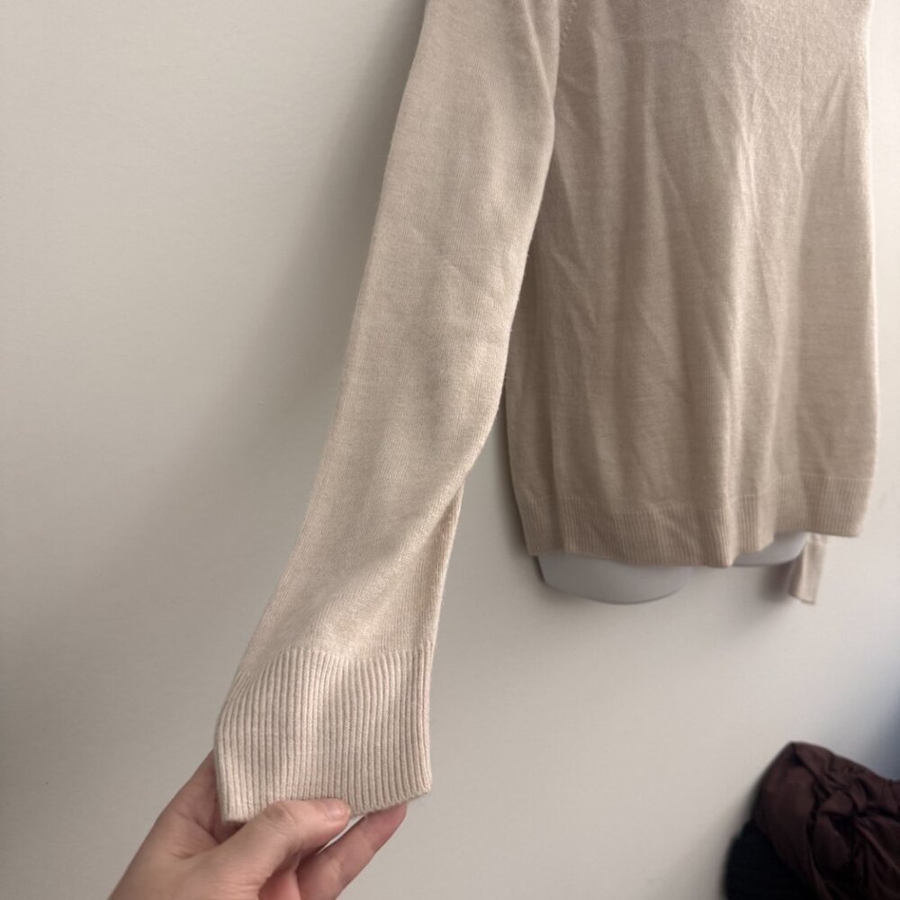 Vintage Designers Originals Tan/Cream Quarter Zip Sweater | M - Picture 7 of 10